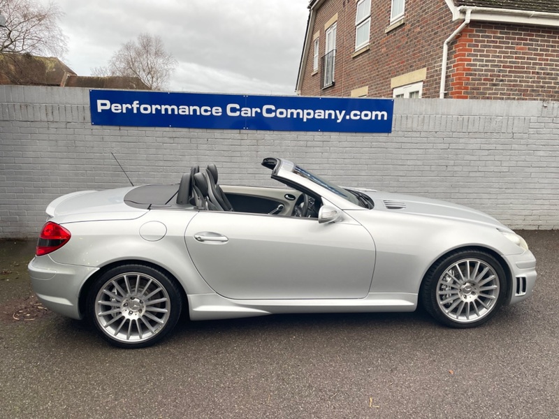 View MERCEDES-BENZ SLK 55 AMG Only 55000 miles FMSH Black + Silver Leather Stunning Rare Car