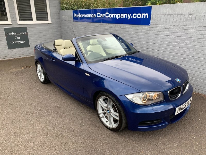 View BMW 1 SERIES 135i M Sport Auto 135 M Convertible 48000 miles FBMWSH Cream Leather AC Bluetooth