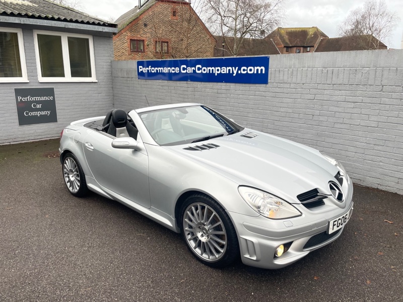 View MERCEDES-BENZ SLK 55 AMG Only 55000 miles FMSH Black + Silver Leather Stunning Rare Car